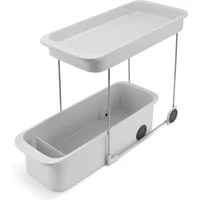 Joseph Joseph Joseph Joseph - CupboardStore ausziehbarer Putzschrank mit Rollen, 2- stufig, light stone