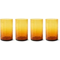 HKliving HKliving - Tube Trinkglas, H 12 cm / 400 ml, amber (4er-set)