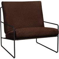 Ferm Living Ferm Living - Desert Outdoor Sessel, schwarz / chestnut (Pure Bouclé)