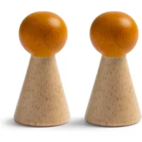 &klevering &klevering - Halma Garderobenhaken (2er-Set), Eiche / orange