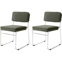 HKliving HKliving - Endless Esszimmerstuhl, edge / wild olive (2er-Set)