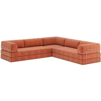 Innovation Living Innovation Living - Cozypad Schlafsofa, & Pouf mit Rückenpolster/Armlehne, rust orange (Stoff 412 Esina)