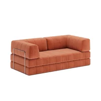 Innovation Living Innovation Living - Cozypad Schlafsofa, 2 L-förmige Rückenpolster, rust orange (Stoff 412 Esina)