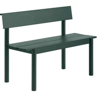 Muuto Muuto - Linear Steel Bank mit Rückenlehne, 110 cm, dunkelgrün