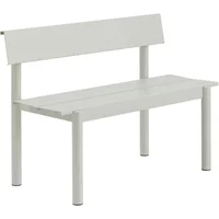 Muuto Muuto - Linear Steel Bank mit Rückenlehne, 110 cm, grau