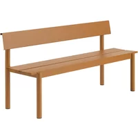 Muuto Muuto - Linear Steel Bank mit Rückenlehne, 170 cm, burnt orange