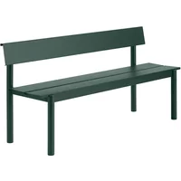 Muuto Muuto - Linear Steel Bank mit Rückenlehne, 170 cm, dunkelgrün