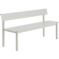 Muuto Muuto - Linear Steel Bank mit Rückenlehne, 170 cm, grau