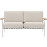 Muuto Muuto - Settle Outdoor 2-Sitzer Sofa, grau / grau (Stoff Laze 1)