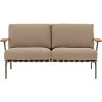 Muuto Muuto - Settle Outdoor 2-Sitzer Sofa, braun / taupe (Stoff Ribbed Weave 5)