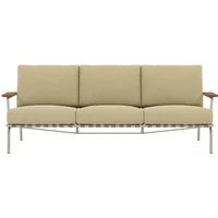 Muuto Muuto - Settle Outdoor 3-Sitzer Sofa, beige / grau (Stoff Delta 25)