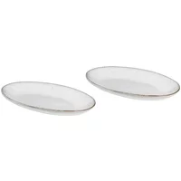 Broste Copenhagen Broste Copenhagen - Nordic Sand Servierplatte oval S, 22 x 13,6 cm (2er-Set)
