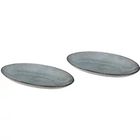 Broste Copenhagen Broste Copenhagen - Nordic Sea Servierplatte oval S, 22 x 13,6 cm (2er-Set)