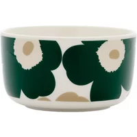 Marimekko Marimekko - Oiva Unikko Schale 500 ml, weiß / dunkelgrün / beige / light sand
