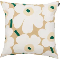 Marimekko Marimekko - Pieni Unikko Kissenbezug, 50 x 50 cm, sand, white, hay, emerald