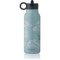 LIEWOOD LIEWOOD - Falk Wasserflasche, 350 ml, Race cars / beach blue