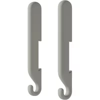 Bolia Bolia - Nob Garderobenhaken, grau (2er-Set)