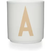Design Letters Design Letters - AJ Porzellan Becher A, beige / weiß