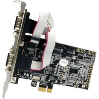StarTech.com 4 Port Native PCI Express RS232 Serial Adapter Card with 16550 UART - Low Profile Serial Card (PEX4S553) - serial adapter - PCIe 1.1 - 4 ports