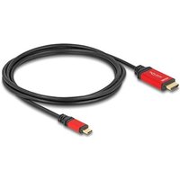 DELOCK USB Type-C zu HDMI Kabel 2m rot