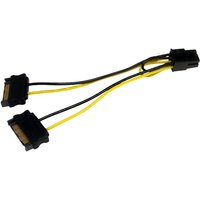 StarTech.com 6in SATA Power to 6 Pin PCI Express Video Card Power Cable Adapter - SATA to 6 pin PCIe power - power cable - SATA power to 6 pin PCIe power - 15 cm