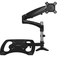 Startech Laptop Monitor Stand - Computer Monitor Stand - Full Motion Articulating - VESA Mount Monitor Desk Mount mounting kit - adjustable arm - for LCD display / notebook - black