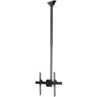 Startech Ceiling TV Mount - 3.5' to 5' Pole - Full Motion - Supports Displays 32” to 75" - For VESA Mount Compatible TVs (FLATPNLCEIL) bracket - for flat panel - black