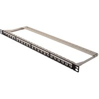 DIGITUS Patchpanel 0,5HE 24-Port Modular  geschirmt schwarz DIGITUS Patchpanel 0,5HE 24-Port Modular  geschirmt schwarz
