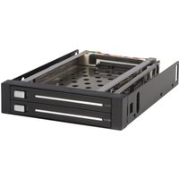 Startech 2 Drive 2.5in Trayless Hot Swap SATA Mobile Rack Backplane - Dual Drive SATA Mobile Rack Enclosure for 3.5 HDD (HSB220SAT25B) - storage bay adapter
