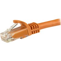 StarTech.com 15m CAT6 Ethernet Cable, 10 Gigabit Snagless RJ45 650MHz 100W PoE Patch Cord, CAT 6 10GbE UTP Network Cable w/Strain Relief, Orange, Fluke Tested/Wiring is UL Certified/TIA - Category 6 - 24AWG (N6PATC15MOR) - patch cable - 15 m - orange