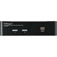 StarTech.com 2 Port USB HDMI KVM Switch with Audio and USB 2.0 Hub - 1080p (1920 x 1200), Hotkey Support - Dual Port Keyboard Video Monitor Switch (SV231HDMIUA) - KVM / audio / USB switch - 2 ports