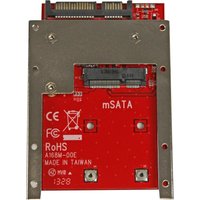 Startech mSATA SSD to 2.5in SATA Adapter Converter - mSATA to SATA Adapter for 2.5in bay with Open Frame Bracket and 7mm Drive Height (SAT32MSAT257) - storage controller - SATA 6Gb/s - SATA 6Gb/s