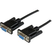 StarTech.com 2m Black DB9 RS232 Serial Null Modem Cable F/F - DB9 Female to Female - 9 pin RS232 Null Modem Cable - 2 meter, Black - null modem cable - DB-9 to DB-9 - 2 m