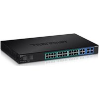 TRENDnet Switch 28-Port Gbit PoE+ Web Smart 370W 4xSFP 19"