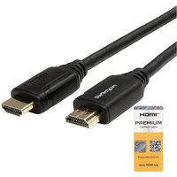 StarTech.com 6ft (2m) Premium Certified HDMI 2.0 Cable with Ethernet, High Speed Ultra HD 4K 60Hz HDMI Cable HDR10, HDMI Cord (Male/Male Connectors), For UHD Monitors, TVs, Displays - Durable HDMI Cable - HDMI cable with Ethernet - 2 m
