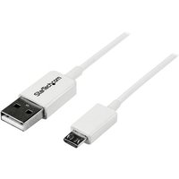 StarTech.com 0.5m White Micro USB Cable Cord - A to Micro B - Micro USB Charging Data Cable - USB 2.0 - 1x USB A Male, 1x USB Micro B Male (USBPAUB50CMW) - USB cable - Micro-USB Type B to USB - 0.5 m