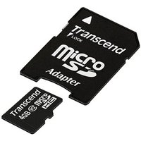 SD microSD Card 4GB Transcend SDHC Class10 w/adapter
