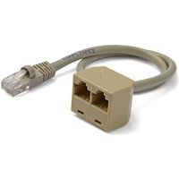 Startech 2-to-1 RJ45 10/100 Mbps Splitter/Combiner - One adapter required at each end of the connection - network splitter