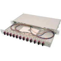 DIGITUS LWL Spleißbox 1HE bestückt 24x SC DX OM4 grau
