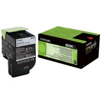 Lexmark 802K - black - original - toner cartridge - LCCP, LRP