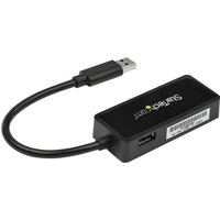 Startech USB 3.0 Ethernet Adapter - USB 3.0 Network Adapter NIC with USB Port - USB to RJ45 - USB Passthrough (USB31000SPTB) - network adapter - USB 3.0 - Gigabit Ethernet