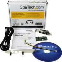 Startech 3 Port 2b 1a 1394 Mini PCI Express FireWire Card Adapter - FireWire adapter - PCIe Mini Card - FireWire 800 - 2 ports + 1 x FireWire - MPEX1394B3 - FireWire adapter - PCIe Mini Card - 2 ports