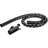 StarTech.com 2.5m (8.2ft) Cable Management Sleeve - Spiral - 1" (25mm) Diameter - W/ Cable Loading Tool - Black (CMSCOILED2) - cable sleeving kit
