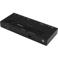 Startech 4 Port HDMI Switch - 4K with Fast Switching, Auto-Sensing & Serial Control - Automatic 4x1 HDMI Video Switcher Box (VS421HD4KA) - video/audio switch - 4 ports