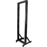 Startech 42U Mobile Open Frame Network Rack with Wheels- 663lbs - 2 Post 19" Portable Rack for Computer, AV, Media, IT Equipment (2POSTRACK42) - rack - 42U - TAA Compliant