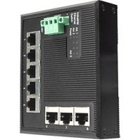 DIGITUS Switch Ind. 8-Port Gigabit Flat Unmanaged schwar