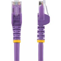 Startech 1.5m CAT6 Ethernet Cable, 10 Gigabit Snagless RJ45 650MHz 100W PoE Patch Cord, CAT 6 10GbE UTP Network Cable w/Strain Relief, Purple, Wiring is UL Certified/TIA - Category 6 - 24AWG (N6PATC150CMPL) - patch cable - 1.5 m - purple