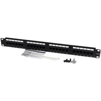 Startech 24 Port 1U Rackmount Cat 6 110 Patch Panel - 24 port Network Patch Panel - RJ45 Ethernet 110 type Rack Mount Patch Panel 1U (C6PANEL24) - patch panel - 1U