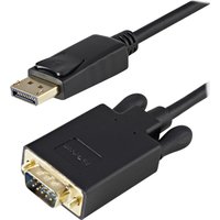 StarTech.com 3ft DisplayPort to VGA Adapter Cable - 1920x1200 - Active DisplayPort (DP) Computer or Laptop to VGA Monitor or TV Display (DP2VGAMM3B) - video adapter cable - DisplayPort to HD-15 (VGA) - 1 m