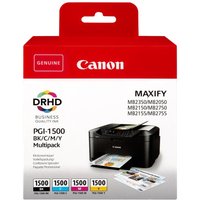 Canon PGI-1500 BK/C/M/Y Multipack - 4-pack - black, yellow, cyan, magenta - original - ink tank